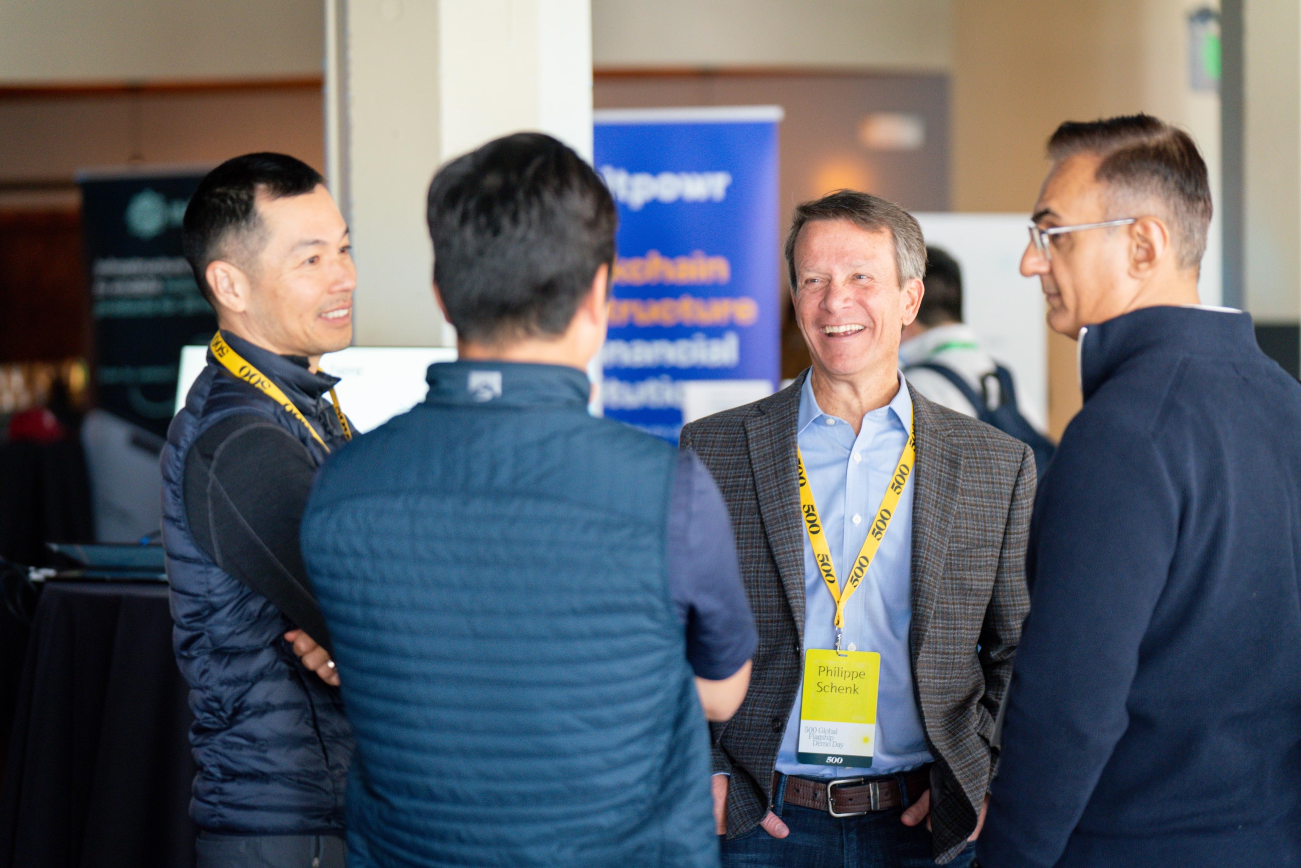 A group networking during a corporate event