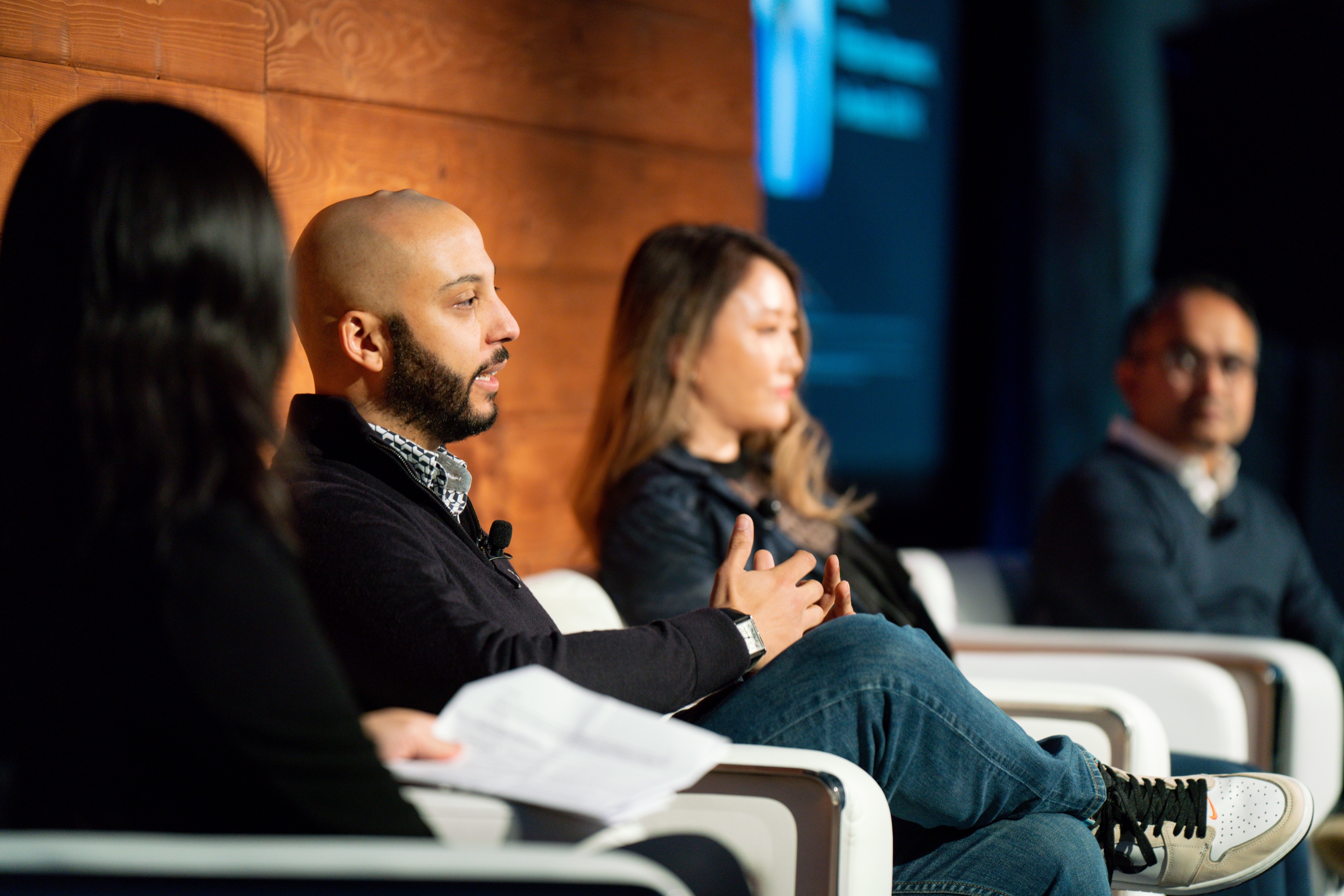 A panel discussion in progress